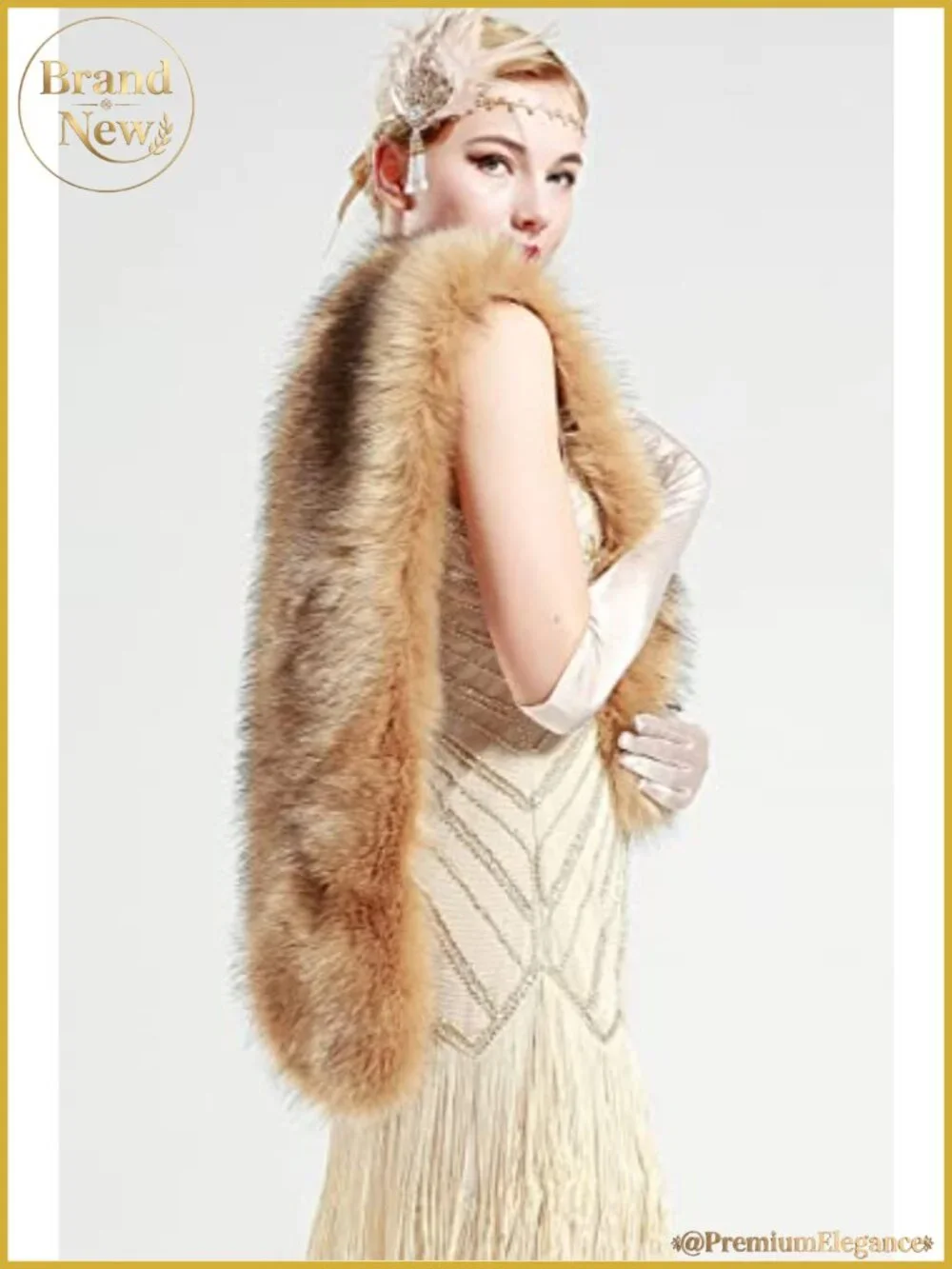Faux Fur Shawl Wrap Evening Party Cover Up Bridal Stole